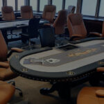 Commercial Casino Poker Room poker tables.